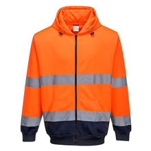 Load image into Gallery viewer, Two-Tone Zip Front Hoodie

