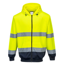 Load image into Gallery viewer, Two-Tone Zip Front Hoodie
